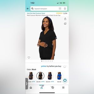 Maternity Black Scrub Set